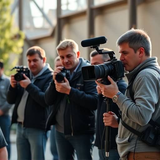 Equipo de fotógrafos profesionales