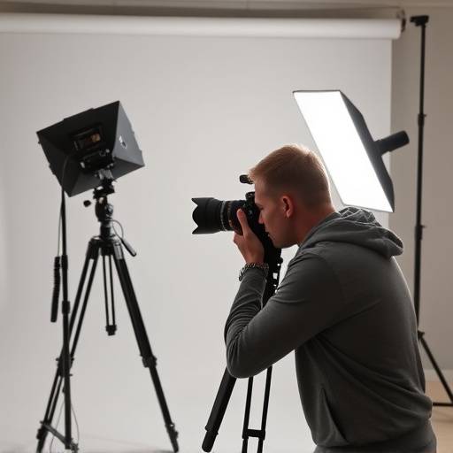 Miniatura del artículo de blog: Un fotógrafo tomando un retrato en un estudio